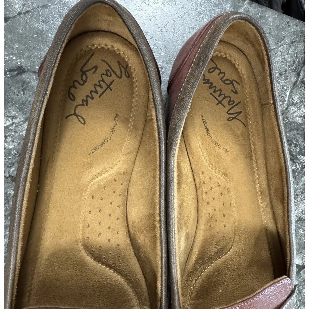 Natural Soul by Naturalizer Womens‎ Gracee All-Thru Comfort loafers Brown Sz 11M